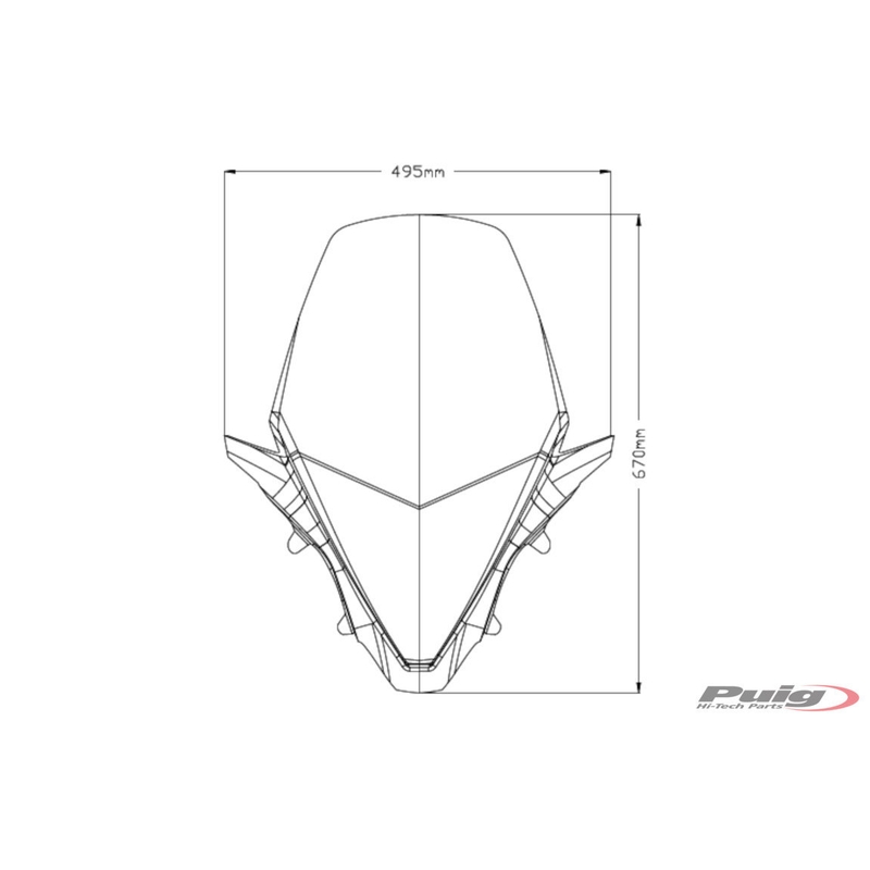 Windschirm PUIG V-TECH LINE TOURING dunkel getönt