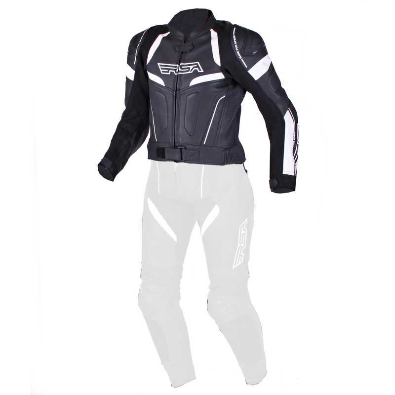 Frauen RSA Speedway Jacke schwarz und weiß Ausverkauf