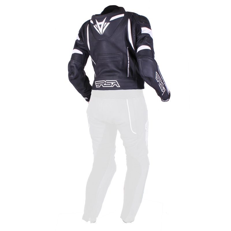 Frauen RSA Speedway Jacke schwarz und weiß Ausverkauf