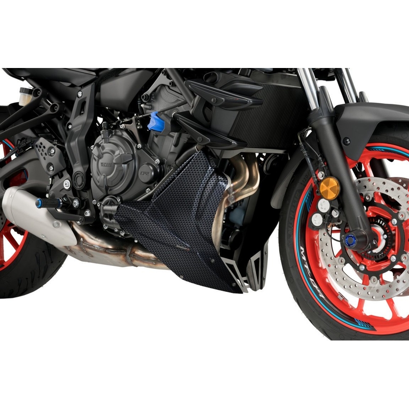 Engine spoiler PUIG carbon look für YAMAHA MT-07 700 2021-2024