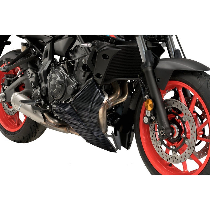 Engine spoiler PUIG carbon look für YAMAHA MT-07 700 2021-2024