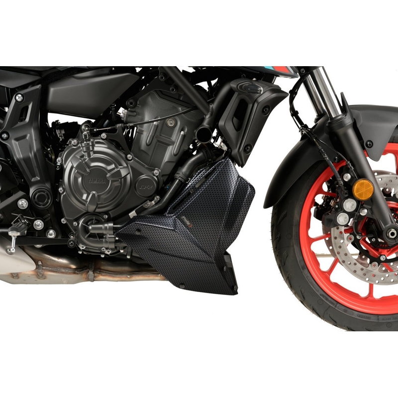 Engine spoiler PUIG carbon look für YAMAHA MT-07 700 2021-2024
