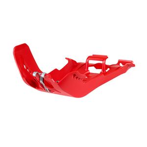 Skid Plate POLISPORT 8475300002 with link protector rot