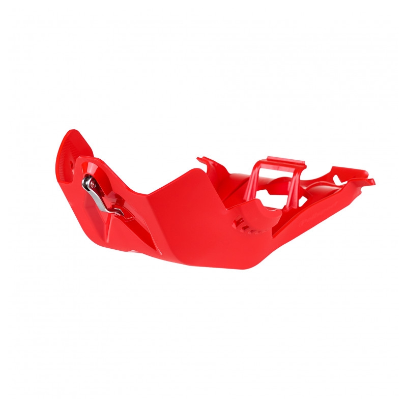 Skid Plate POLISPORT with link protector rot