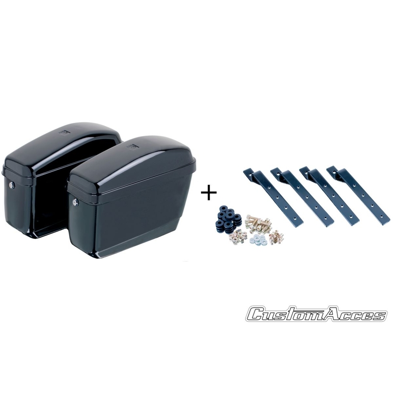 Seitenkoffer CUSTOMACCES EASY schwarz pair, with KF universal support