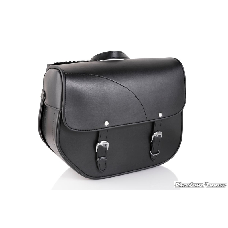 Leder-Satteltasche CUSTOMACCES SANT LOUIS schwarz