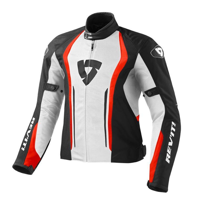 Revit Airforce Rote und weiße Motorradjacke Ausverkauf