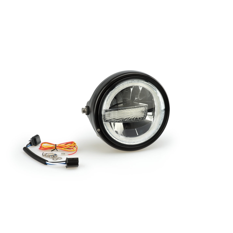 Maske mit Leuchte PUIG LUMEN R LED schwarz