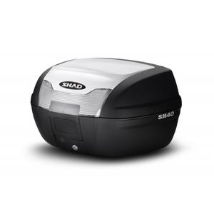 Top case with color cover SHAD SH40 weiß