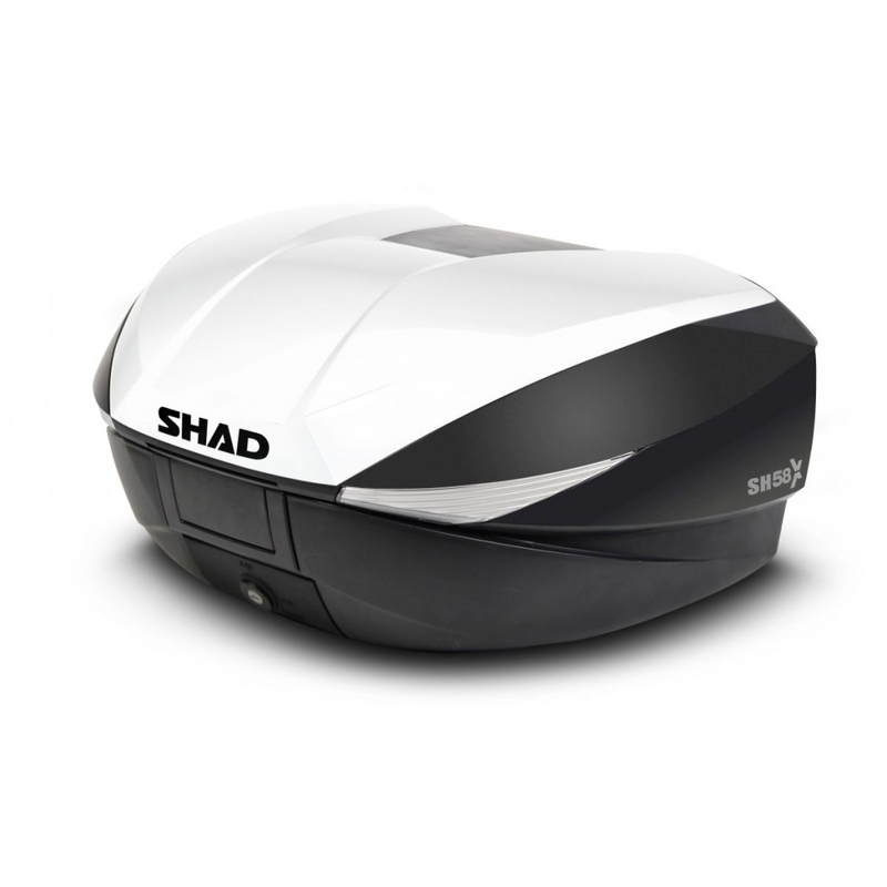 Top case with color cover SHAD SH58X weiß mit PREMIUM Schloss