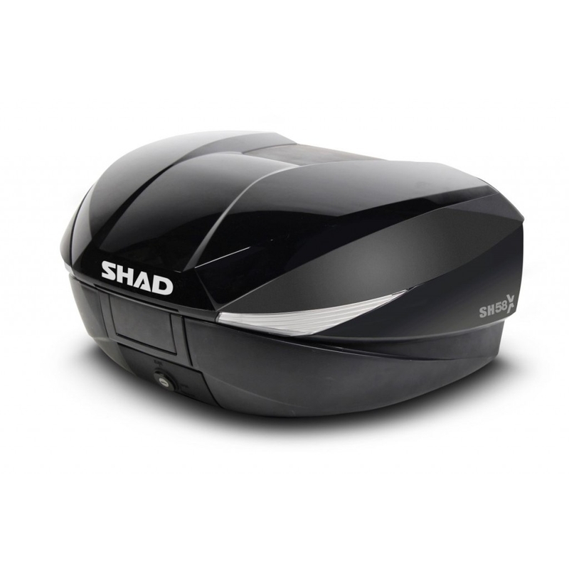 Top case with color cover SHAD SH58X Black metal mit PREMIUM Schloss