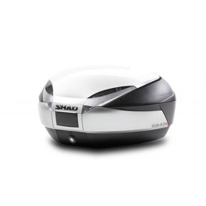 Top case with color cover SHAD SH48 weiß mit Schloss PREMIUM SMART