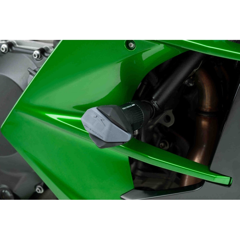 Frame sliders PUIG R12 black with grey rubber