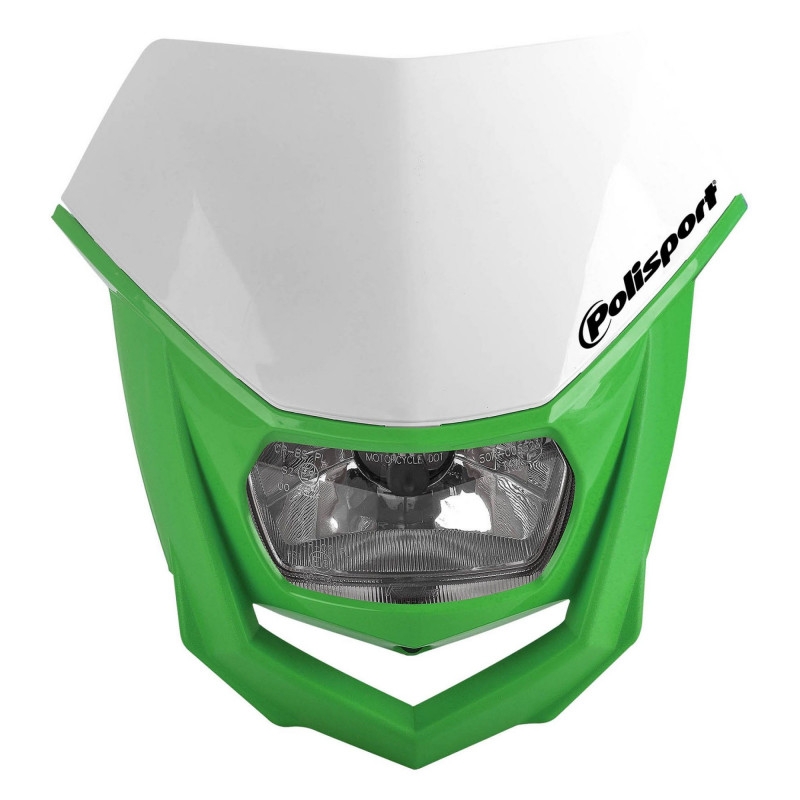 Maske mit Leuchte POLISPORT HALO White/green