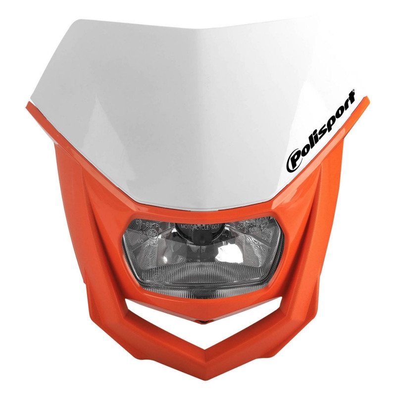 Maske mit Leuchte POLISPORT HALO White/orange