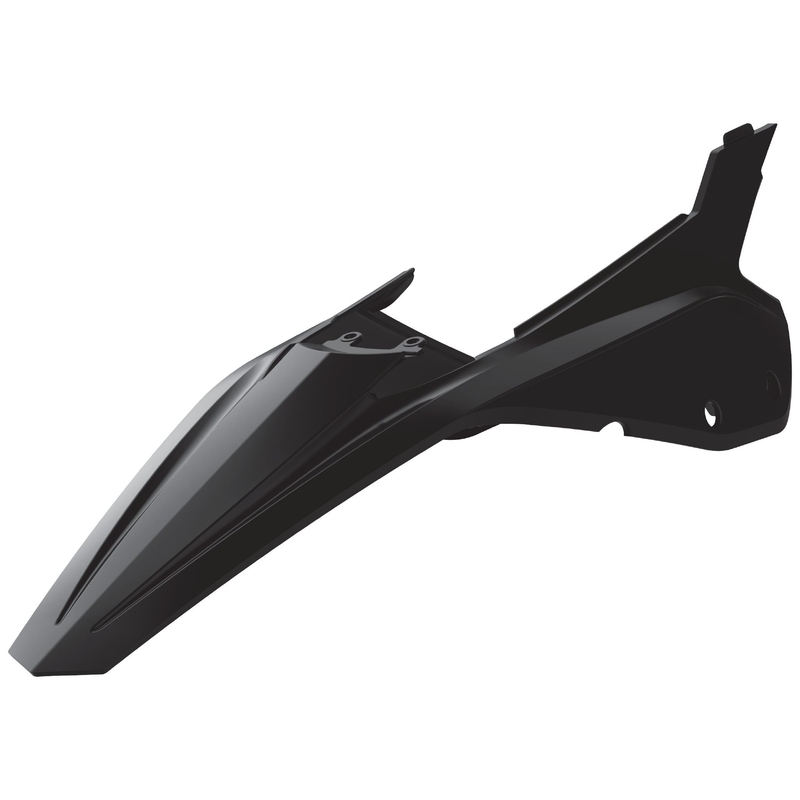 Rear fender + side panels POLISPORT schwarz
