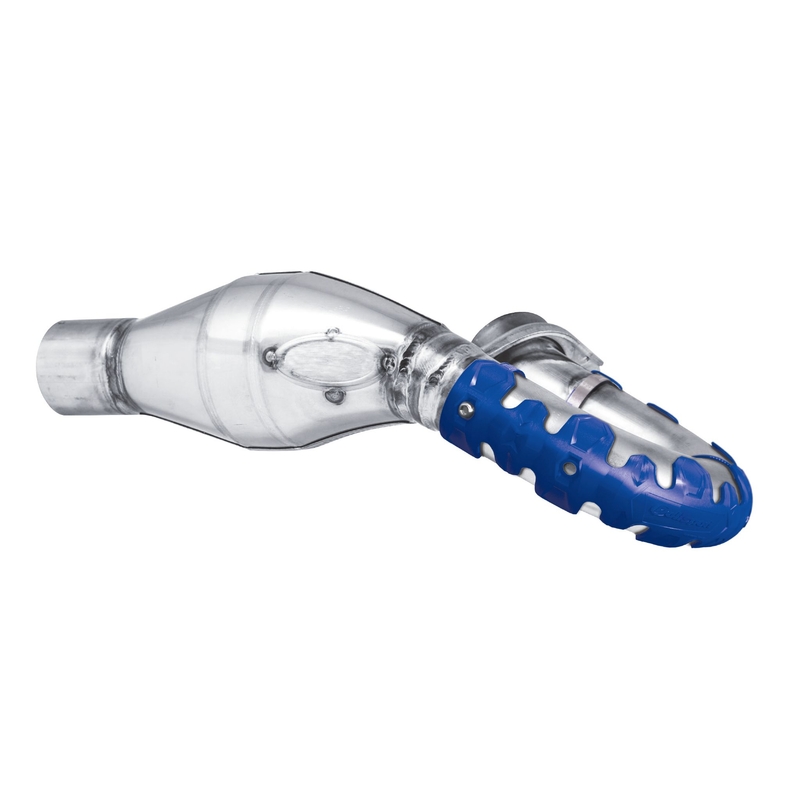 Exhaust head pipe guard POLISPORT ARMADILLO lang blau