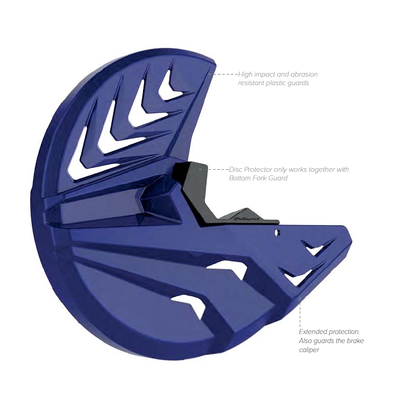Disc & bottom fork protector POLISPORT PERFORMANCE white/black