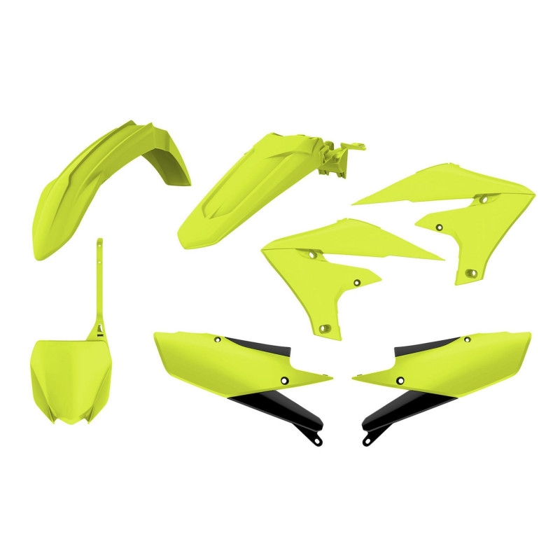 Satz Kunststoffteile POLISPORT Flo yellow für YAMAHA YZ 250 F 2019-2023, YAMAHA YZ 450 F 2018-2023
