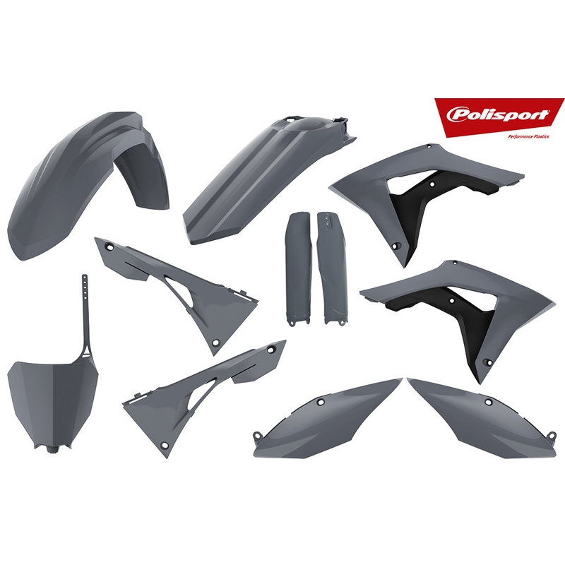 Satz Kunststoffteile POLISPORT grau für HONDA CRF 450 R 2017-2018, HONDA CRF 250 R 2018-2018