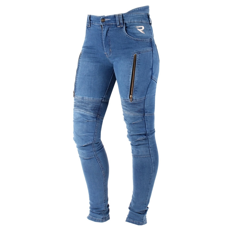 Women's Street Racer Klassisch Blau Motorrad Jeans Ausverkauf