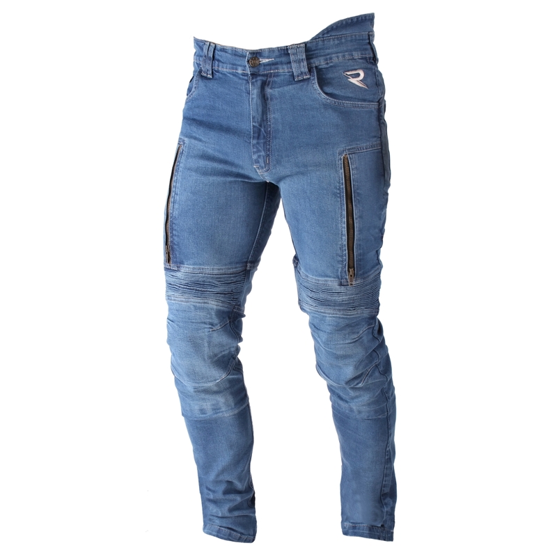Street Racer Klassische blaue Motorradjeans Ausverkauf