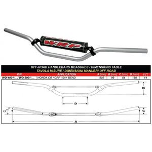 Lenker WRP PRO-ALU CR/CRF silber