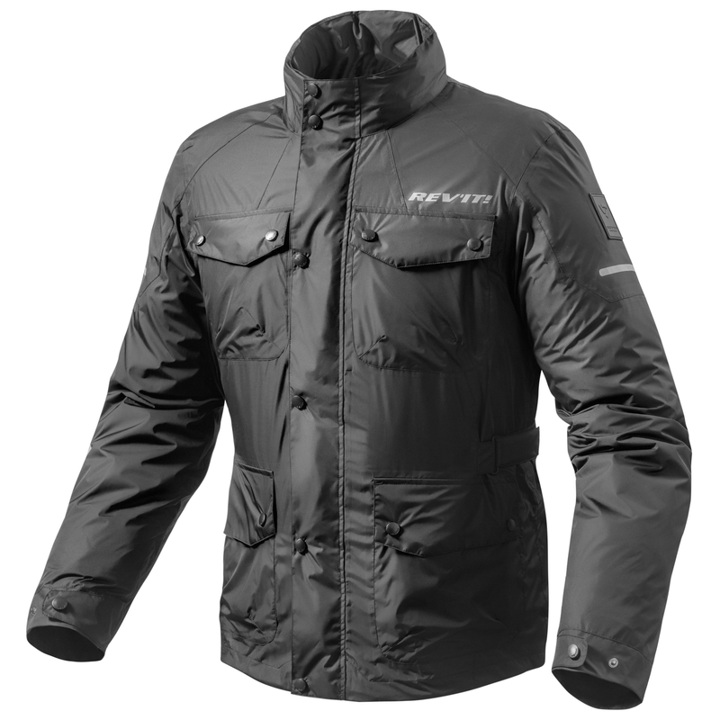 Revit Quartz H2O Motorrad Regenjacke schwarz