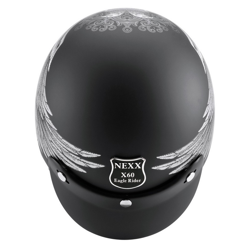 Nexx X.60 Eagle Rider Schwarz-Silber Open Helm