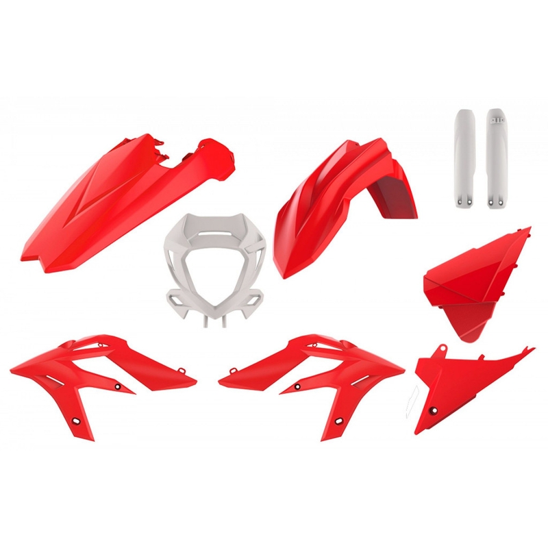 Satz Kunststoffteile POLISPORT enduro Red/White für BETA Xtrainer 250 2020-2022, BETA Xtrainer 300 2020-2022