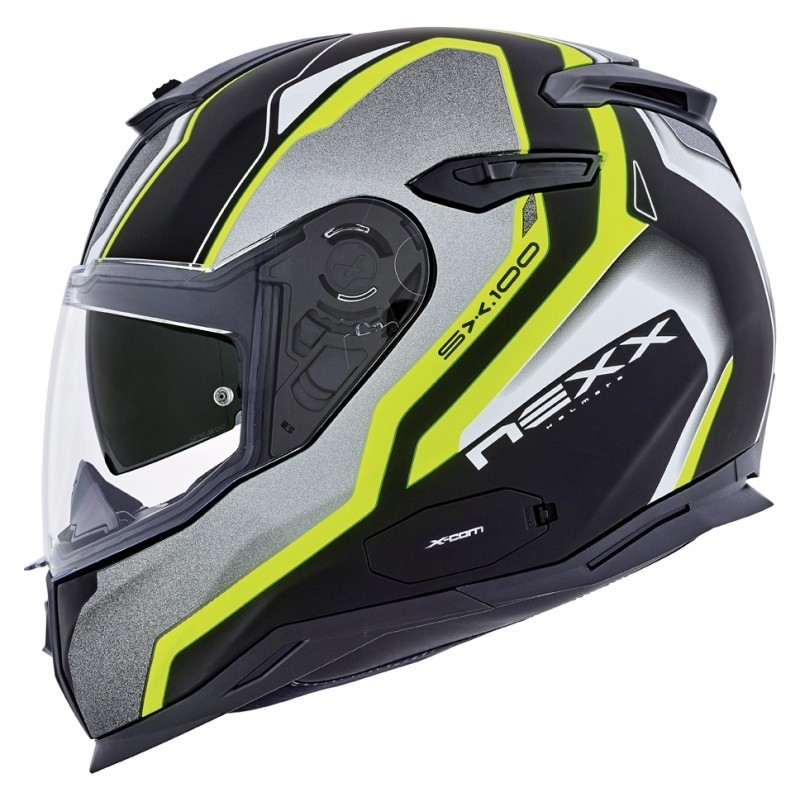 Motorradhelm Nexx SX 100 Blast schwarz-grau-fluo gelb Ausverkauf