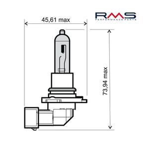 Žárovka RMS 12V 65W, HB3 bílá
