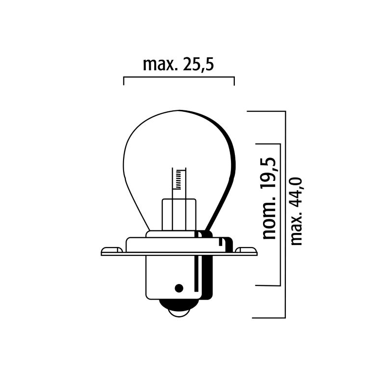 Žárovka RMS FLOSSER 6V 15W sb 25 p26s