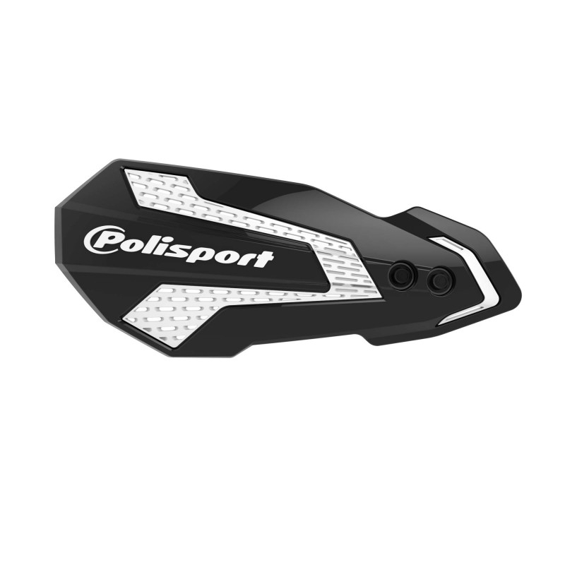 Handguard POLISPORT MX FLOW with mounting system schwarz/weiss