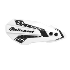 Handguard POLISPORT MX FLOW 8308200014 with mounting system white/black