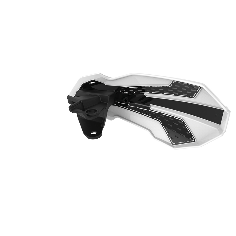Handguard POLISPORT MX FLOW with mounting system schwarz/weiss