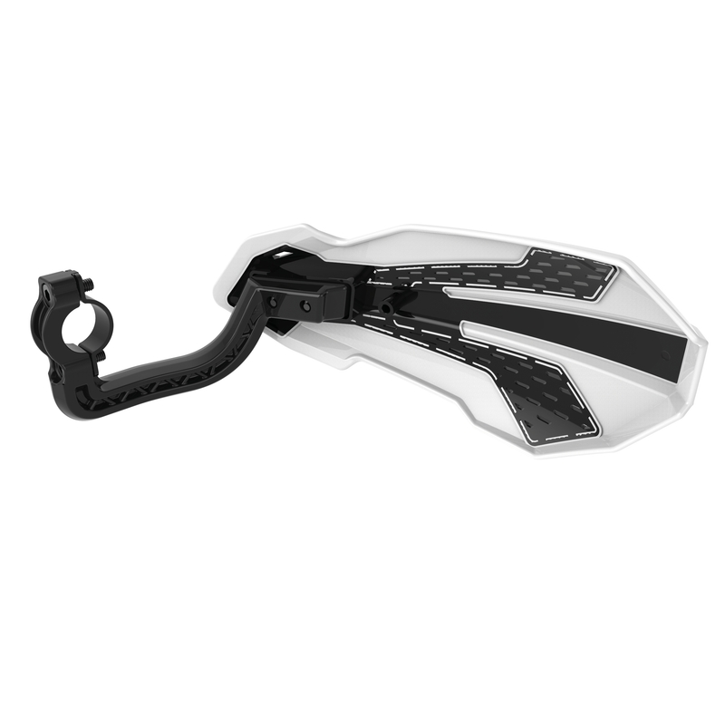Handguard POLISPORT MX FLOW with mounting system white/black