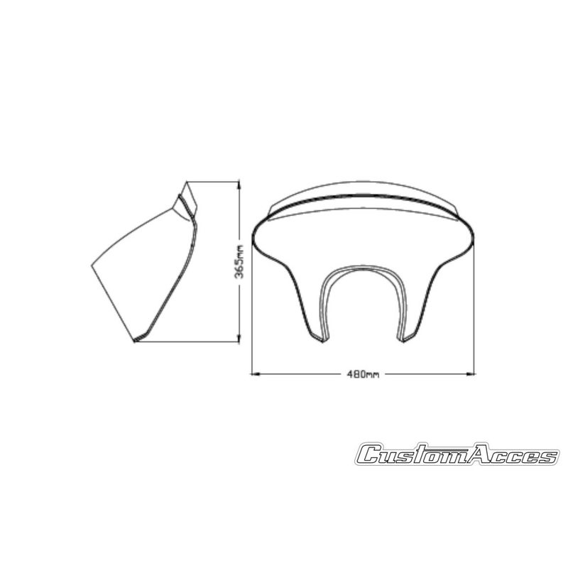 Windschutzscheibe PUIG BATWING SML getönt kurz für HARLEY DAVIDSON XL 883 Sportster 2009-2020, HARLEY DAVIDSON XL 883 N Sportster Iron 2009-2020