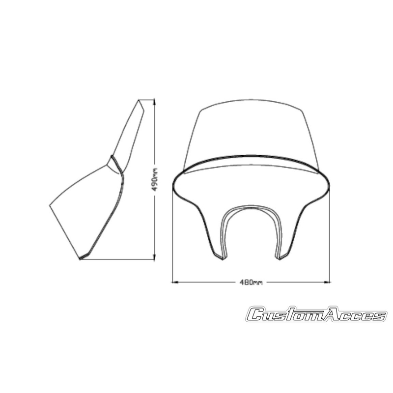 Windschutzscheibe PUIG BATWING SML clear lang