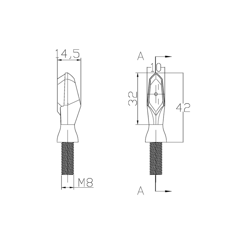Blinker PUIG PUTT schwarz homologated
