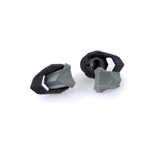 Spare nylon puck with rubber end PUIG R19 3151N for screw M10 black with grey rubber