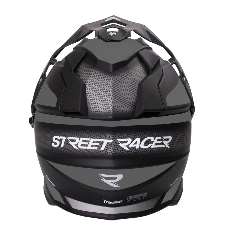 Endurohelm Street Racer Tracker schwarz-grau