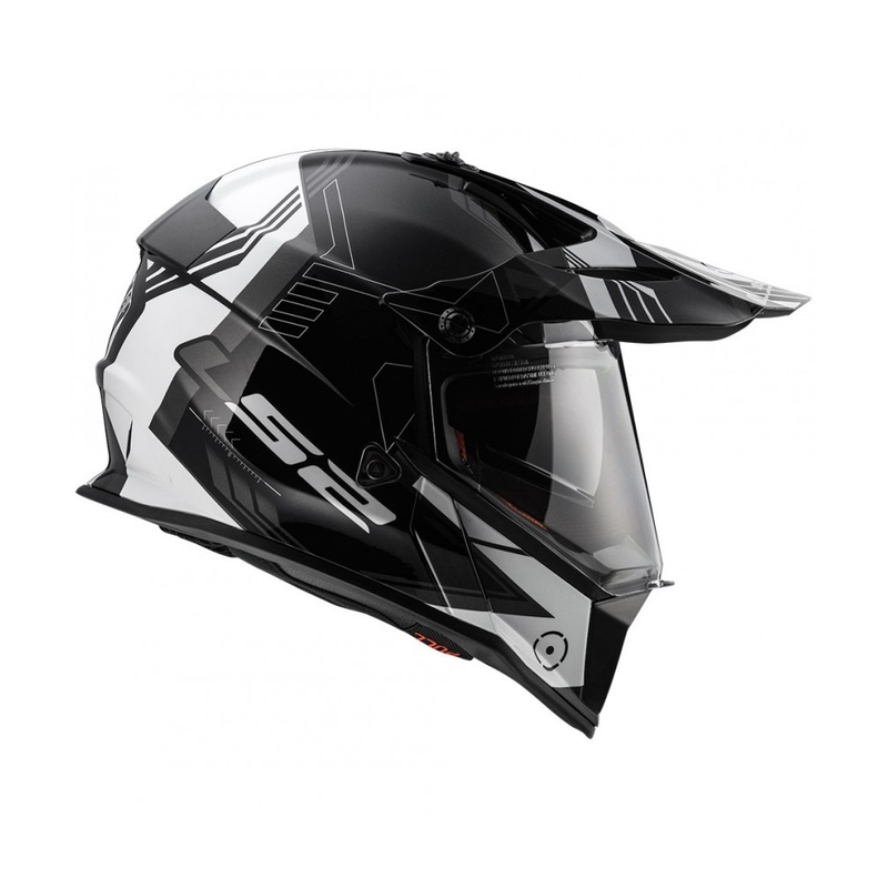 Endurohelm LS2 MX436 Pioneer Trigger schwarz-weiß-titan