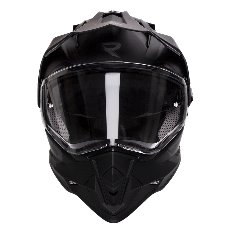 Enduro-Helm Street Racer Tracker schwarz-matt