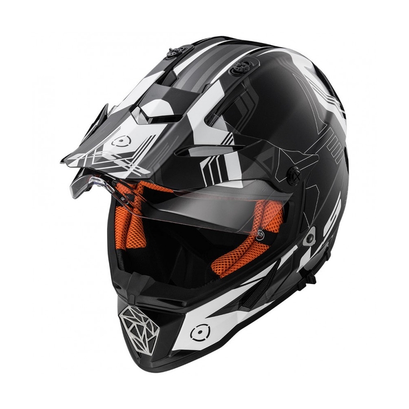 Endurohelm LS2 MX436 Pioneer Trigger schwarz-weiß-titan