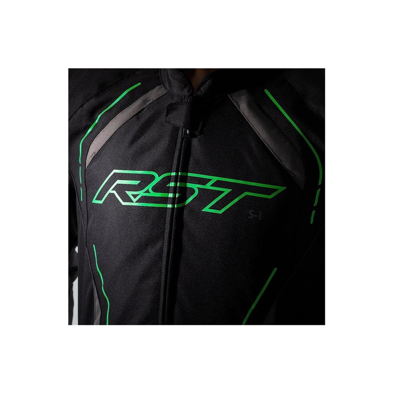 Motorradjacke RST S-1 CE schwarz-grau-fluo grün Ausverkauf