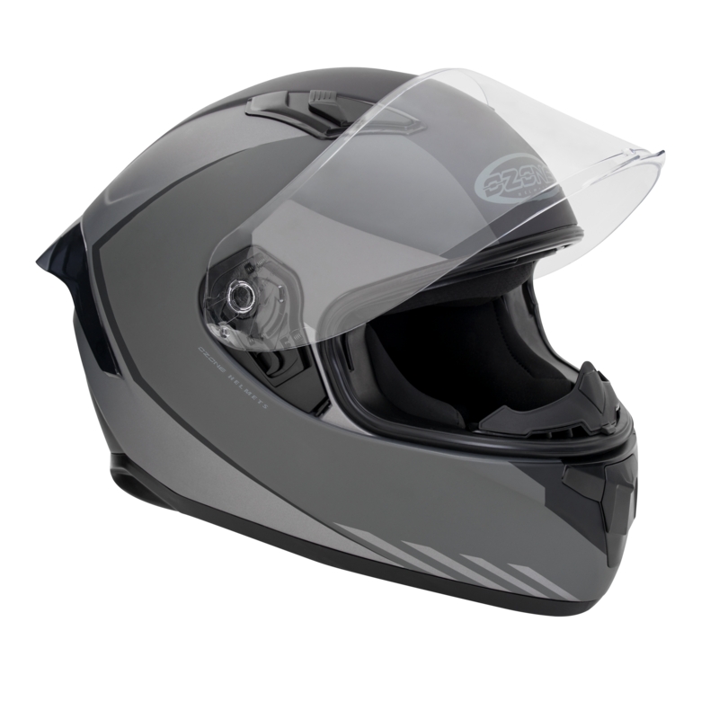 Ozone Sprint Stripe grau Integral Motorradhelm