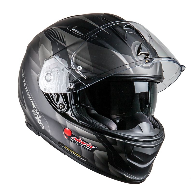 Moto Integralhelm Scorpion EXO-510 Air Scale schwarz-silber Ausverkauf