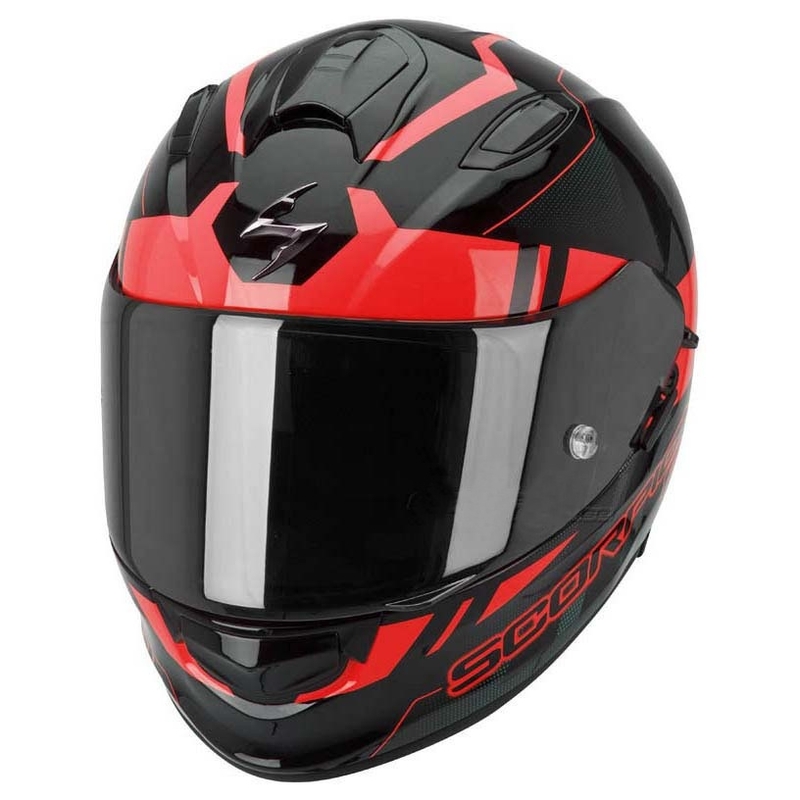 Moto Integralhelm Scorpion EXO-510 Stage schwarz-rot Ausverkauf