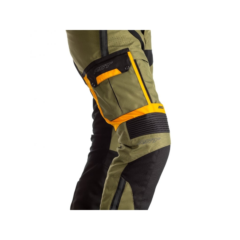 RST Pro Series Adventure-X CE Schwarz-Grün-Orange Motorradhosen Ausverkauf
